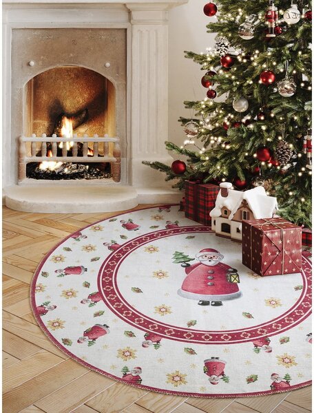 Covor roșu rotund ø 160 cm cu model de Crăciun Toy's Delight Santa Claus – Villeroy&Boch