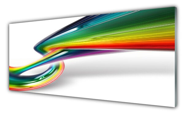 Tablou pe sticla Rezumat Rainbow Art Roșu Galben Verde Albastru