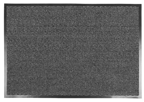 Covoraș de Intrare Antiderapant Maxima, Gri, Mărime 45 75 cm, Poliester și Polipropilenă, Bază TPE, Grosime Totală 4 mm 45 x 75