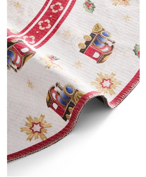 Covor roșu rotund ø 160 cm cu model de Crăciun Toy's Delight Train – Villeroy&Boch
