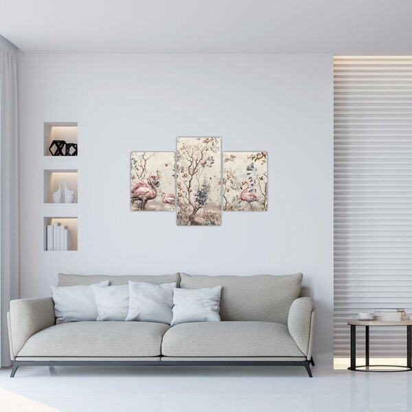 Tablou - Desen de flamingo (90x60 cm)