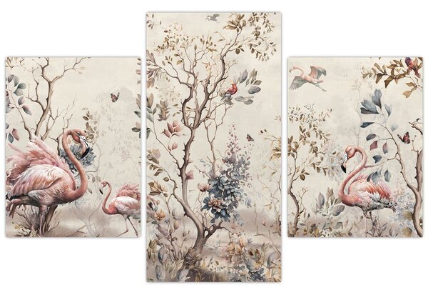 Tablou - Desen de flamingo (90x60 cm)