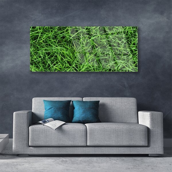 Tablou pe sticla Iarbă Lawn Floral Verde