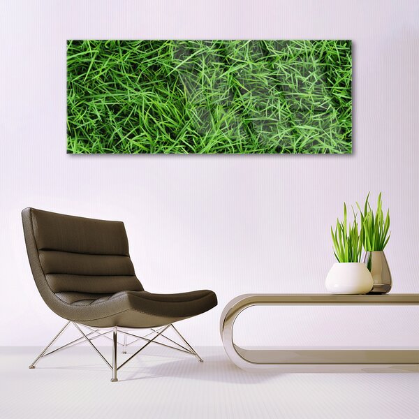 Tablou pe sticla Iarbă Lawn Floral Verde