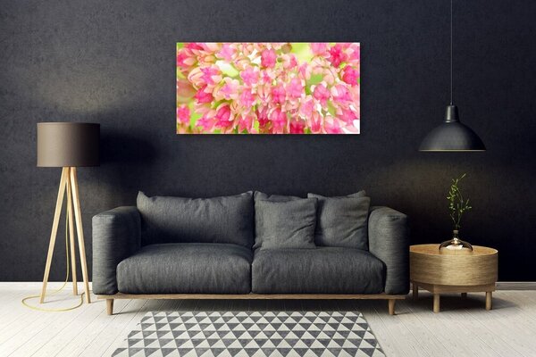 Tablou pe sticla Floare roz Floral