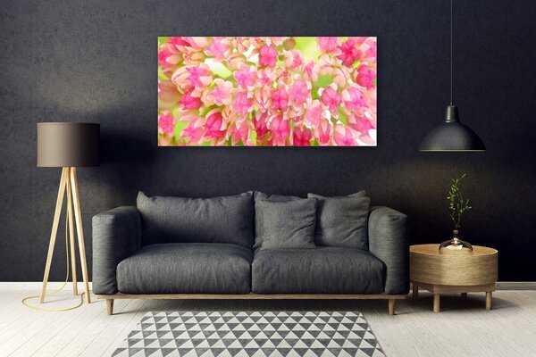 Tablou pe sticla Floare roz Floral