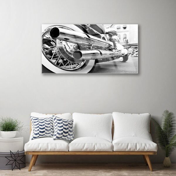 Tablouri acrilice Arta Motocicleta Gri Negru Alb