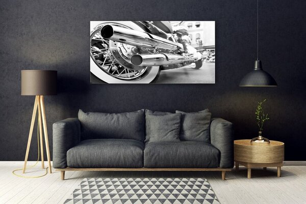 Tablouri acrilice Arta Motocicleta Gri Negru Alb