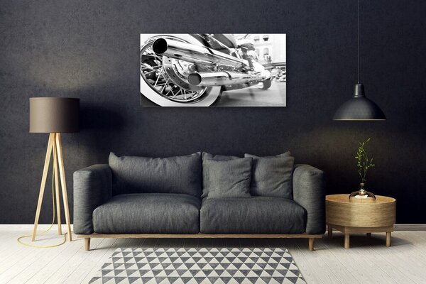 Tablouri acrilice Arta Motocicleta Gri Negru Alb