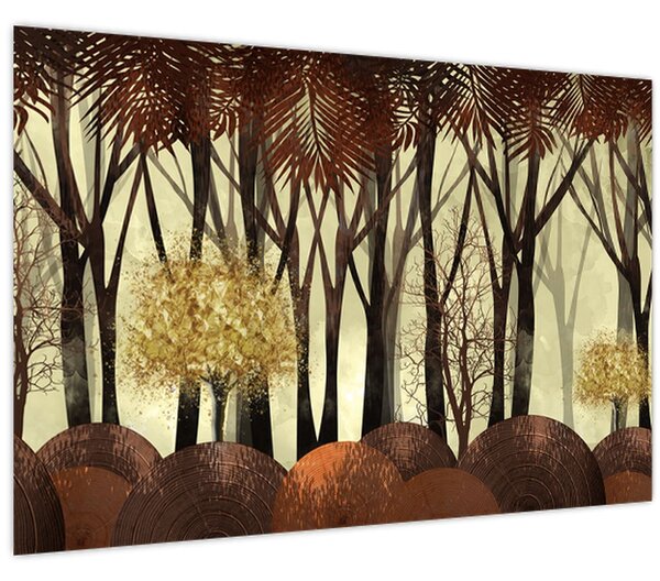 Tablou - Pădure decorativă (90x60 cm)