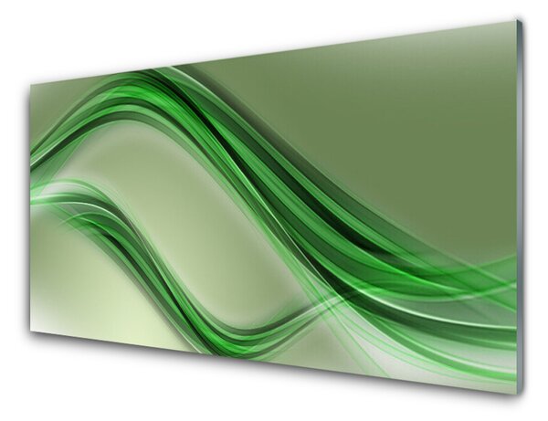 Panou sticla bucatarie Abstract Art Verde Gri