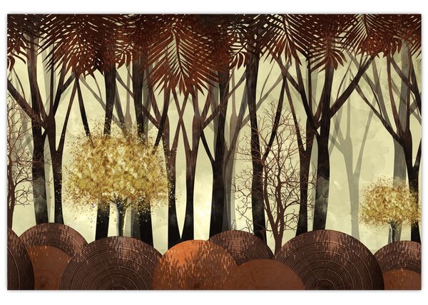 Tablou - Pădure decorativă (90x60 cm)
