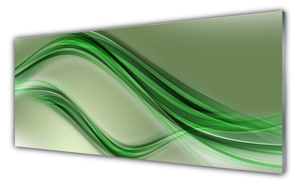 Panou sticla bucatarie Abstract Art Verde Gri