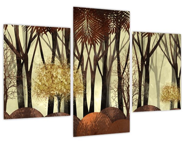 Tablou - Pădure decorativă (90x60 cm)
