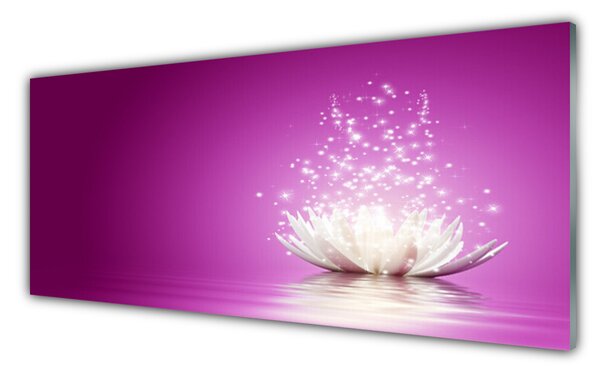 Tablou pe sticla Lotus Flower Floral violet
