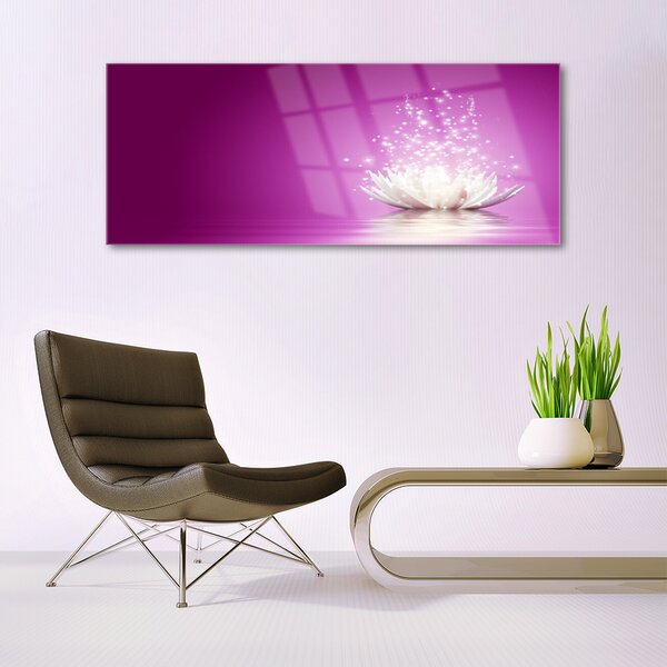 Tablou pe sticla Lotus Flower Floral violet