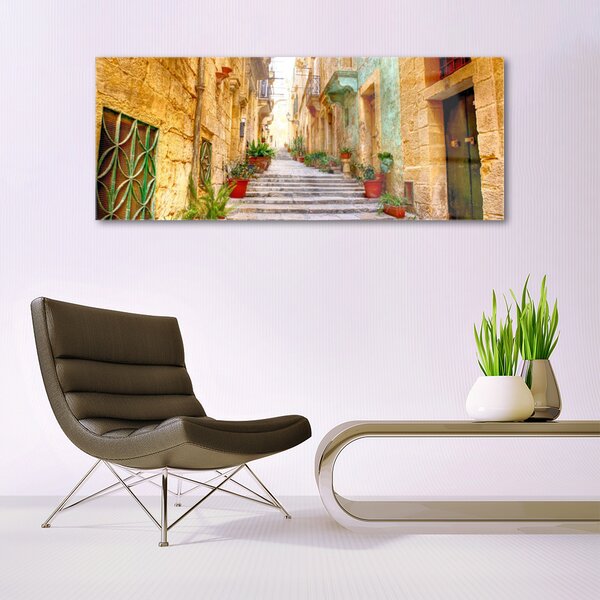 Tablou pe sticla Old Town Street Case Multi