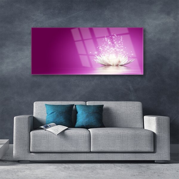 Tablou pe sticla Lotus Flower Floral violet