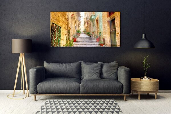 Tablou pe sticla Old Town Street Case Multi