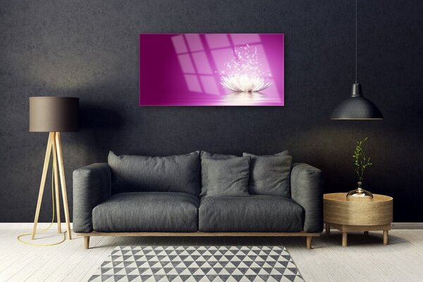 Tablou pe sticla Lotus Flower Floral violet