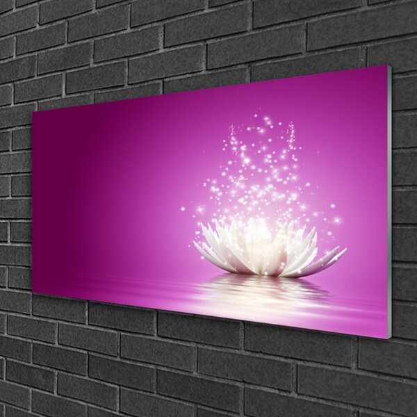 Tablou pe sticla Lotus Flower Floral violet