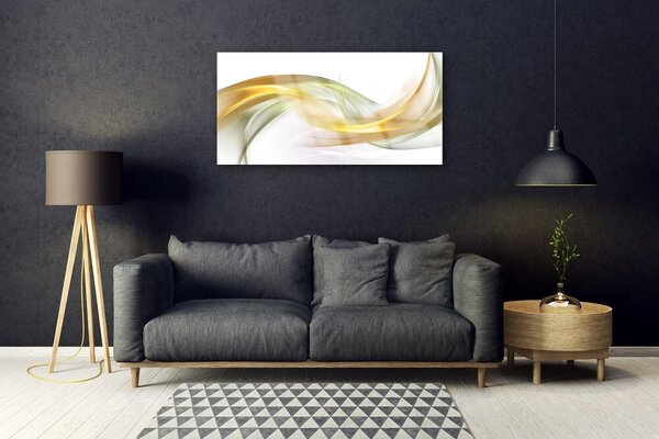 Tablou pe sticla Abstract Art aur galben