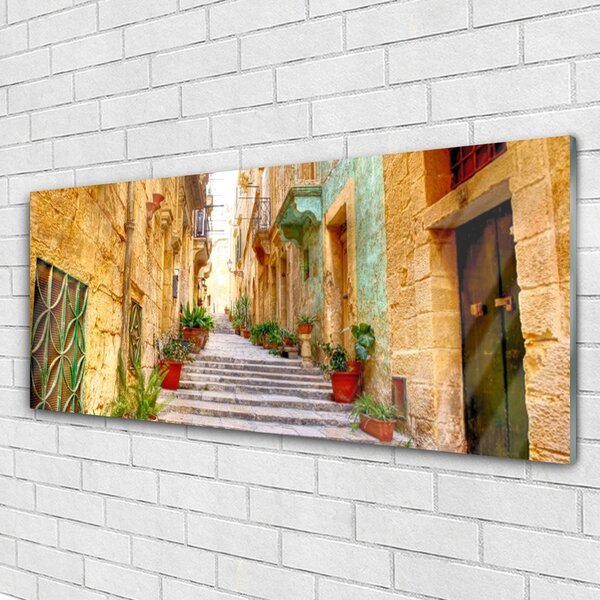 Tablou pe sticla Old Town Street Case Multi