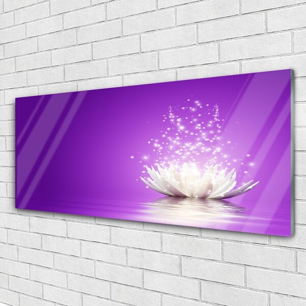Tablou pe sticla Lotus Flower Floral violet