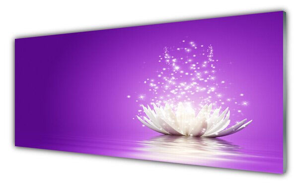 Tablou pe sticla Lotus Flower Floral violet