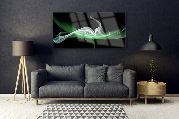 Tablou pe sticla Rezumat Arta Verde Negru