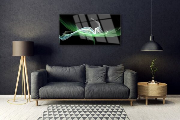 Tablou pe sticla Rezumat Arta Verde Negru