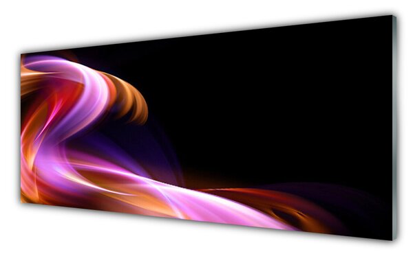 Panou sticla bucatarie Rezumat Wave Art Roșu Violet