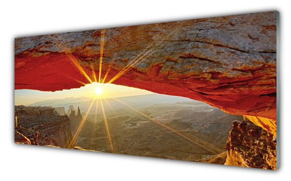 Panou sticla bucatarie Grand Canyon Peisaj Roșu Maro
