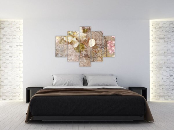 Tablou - Ornament de flori (150x105 cm)