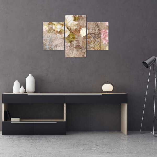 Tablou - Ornament de flori (90x60 cm)