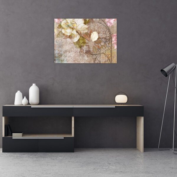 Tablou - Ornament de flori (70x50 cm)