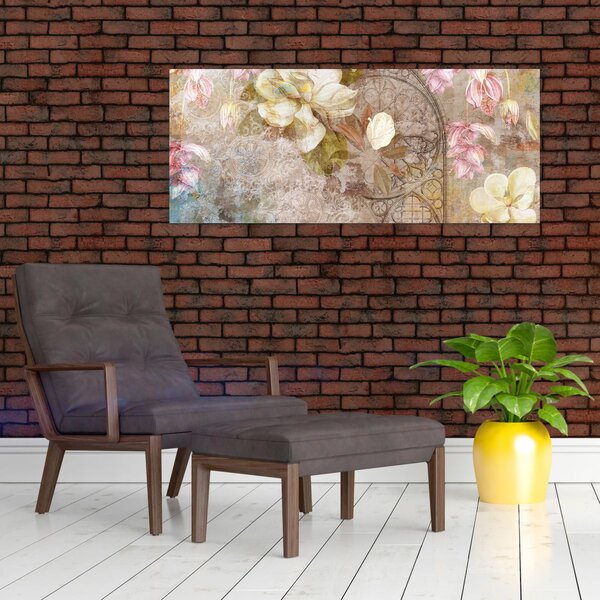 Tablou - Ornament de flori (120x50 cm)