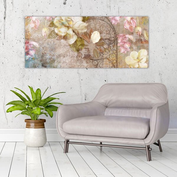 Tablou - Ornament de flori (120x50 cm)