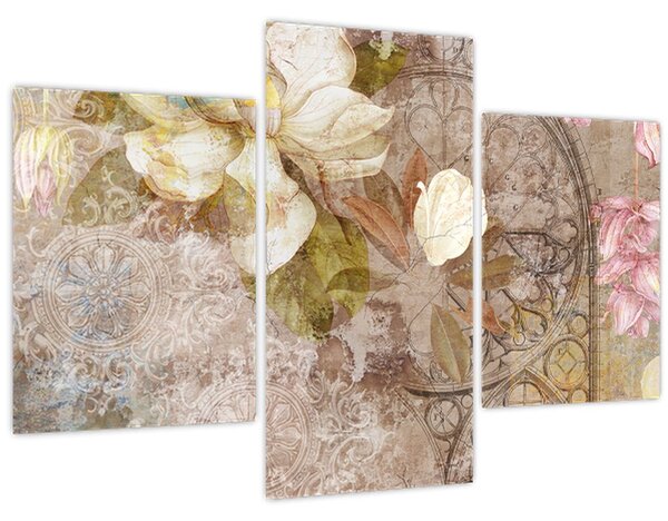 Tablou - Ornament de flori (90x60 cm)
