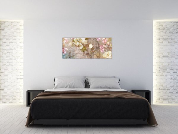 Tablou - Ornament de flori (120x50 cm)