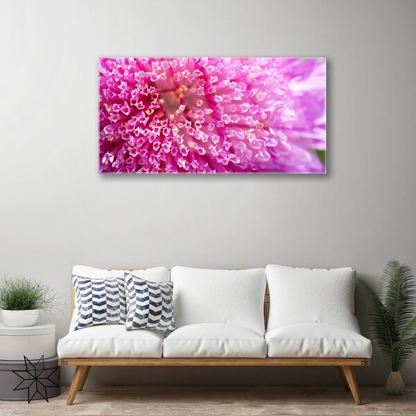 Tablou pe sticla Florale flori roz