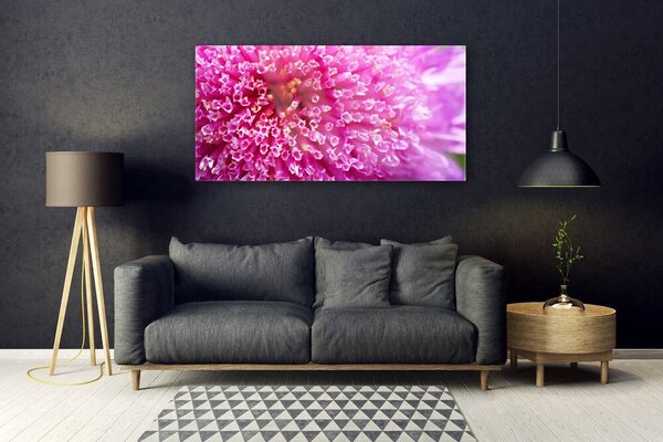 Tablou pe sticla Florale flori roz