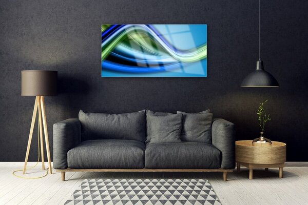 Tablou pe sticla Abstracție Art Albastru Verde