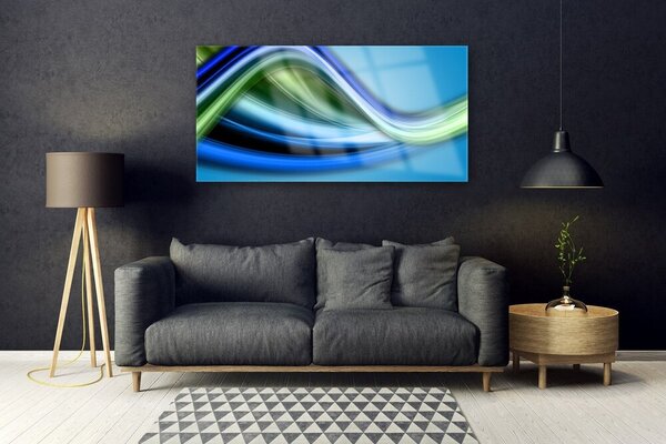 Tablou pe sticla Abstracție Art Albastru Verde