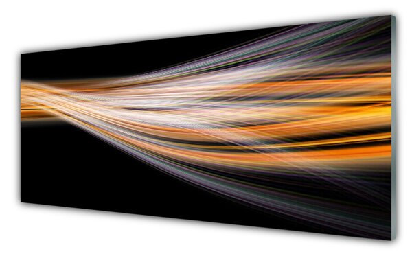 Tablou pe sticla Abstract Art Negru Gri Portocaliu
