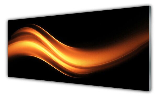 Tablou pe sticla Abstracție Art negru Orange