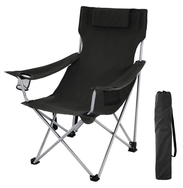 Scaun de camping Songmics Negru 81x70x91 cm
