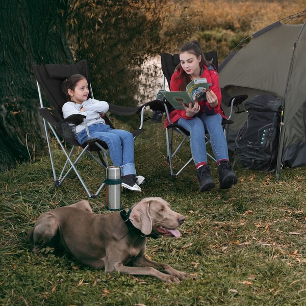 Scaun de camping Songmics Negru 81x70x91 cm