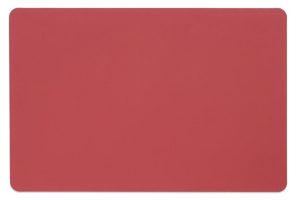 Suport farfurie, Lara, 43.5 x 28.5 cm, piele ecologica, rosu