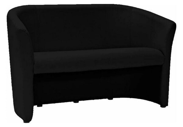 Canapea TM-2, negru, piele ecologica, 126x60x76 cm